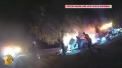 Salvare contra cronometru. Cum a fost scos un barbat din masina lui care ardea ca o torta - FOTO