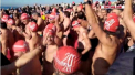 Traditie racoroasa la inceput de an. In mai multe tari din vestul Europei, oamenii si-au inceput ziua la scaldat, in apele reci - VIDEO