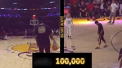 A luat 100 de mii de dolari dintr-un foc. Nici Lebron James nu face atatia bani dintr-o aruncare. Un fan al lui Lakers a dat lovitura la meciul favoritilor - VIDEO
