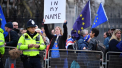 Tensiuni la Londra. Politia separa grupurile pro- si anti-Brexit
