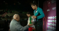 Momentul in care moldoveanca Anastasia Nichita este decernata, dupa ce a castigat medalia de aur la Campionatul European de lupte libere - VIDEO