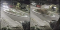 Momentul in care o soferita de BMW a decolat cu 160 km/h intr-un sens giratoriu - VIDEO