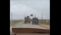 Sicanare in trafic intre vehicule blindate. Rusul, suparat ca nu poate trece de convoiul american