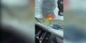 Gestul salvator al unei tinere mame cand a vazut o autocisterna cu kerosen in flacari - VIDEO