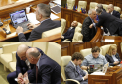 Deputatii s-au intalnit astazi la sedinta Parlamentului: unii au vorbit la telefon, iar altii au baut cafea. Cum au fost surprinsi parlamentarii - GALERIE FOTO