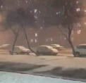 Peisaj de poveste la Moscova. Strazile s-au acoperit cu zapada, iar ninsoarea nu pare sa incetineasca - VIDEO
