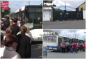 Daca in anii trecuti, de Pastele Blajinilor, la cimitirele din capitala oamenii se inghesuiau cu torbele pline cu bucate, astazi au fost doar politistii.  Acestia au patrulat langa portile inchise - VIDEO