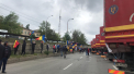 GALERIE FOTO de la intampinarea, sub podul de la Telecentru, a convoiului de ajutoare umanitare oferite de poporul roman