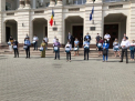 Motivul pentru care membrii PAS, in frunte cu Maia Sandu, au protestat in fata Procuraturii, avand in maini pungi negre cu calendar pe care au scris diferite mesaje - VIDEO