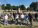"In asteptarea lui Igor Dodon care vine sa depuna flori pe ascuns la Stefan cel Mare si Sfant". Protest in centrul capitalei - VIDEO