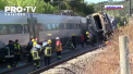 Doua persoane au murit, iar cel putin 30 au fost ranite in Portugalia, dupa ce un tren de mare viteza a deraiat in urma unei coliziuni cu un utilaj de mentenanta feroviara - VIDEO