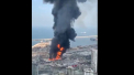 Incendiu puternic in portul din Beirut, la o luna de la explozia care a devastat capitala Libanului
