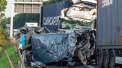 Patru romani au murit intr-un accident oribil in Germania. Masina lor a fost prinsa intre doua TIR-uri