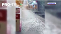 O furtuna cu grindina a facut prapad in Istanbul. In cateva zeci de minute, strazile din partea asiatica a orasului de pe malurile stramtorii Bosfor au fost acoperite de bucati de gheata - VIDEO