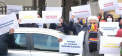 Partidul Miscarea Populara organizeaza protest in fata Ambasadei Republicii Moldova la Bucuresti - VIDEO