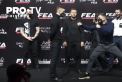 S-au duelat din priviri... cu masca pe fata. Peste 40 de sportivi s-au intalnit astazi, fata in fata, inainte de cele doua turnee marca FEA, care vor avea loc maine - VIDEO