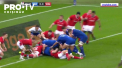 Nationala de rugby a Frantei a reusit o victorie in extremis, sambata seara, pe Stade de France, contra Tarii Galilor, scor 32 la 30