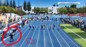 Un cameraman chinez a alergat mai repede decat participantii la o cursa de sprint - VIDEO