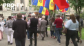 Platforma DA a protestat impotriva ilegalitatilor de la Calea Ferata si a cerut sa le fie achitate salariile angajatilor. Cum s-a desfasurat protestul - VIDEO