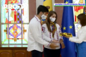 Arcasii Alexandra Mirca si Dan Olaru au primit drapelul Republicii Moldova, pe care il vor purta la ceremonia de deschidere a Jocurilor Olimpice de la Tokyo - VIDEO 