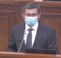 Igor GROSU - noul presedinte al Legislativului. Stindardul Presedintelui Parlamentului a fost transmisa de ex-Presedintelui Legislativului
