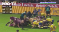 Formatiile moldovenilor Vadim Cobilas si Cristian Ojovan s-au intalnit in confruntare directa in campionatul de rugby al Frantei - VIDEO