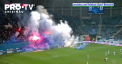 Fanii romani au declansat un spectacol pirotehnic in timpul derby-ului din Craiova - VIDEO