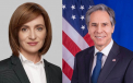 Maia Sandu a discutat cu secretarul de stat american, Antony Blinken, despre securitatea din Moldova si situatia din regiune - VIDEO
