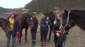 Trei femei din Odesa si-au salvat caii din calea razboiului si au ajuns cu animalele intr-un sat din Sibiu - VIDEO