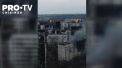 Sunt 45 de zile de razboi. Imagini filmate cu o drona arata mai multe incendii izbucnite la cladirile din Harkov si ruinile lasate in urma de bombardamente - VIDEO