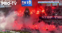 Suporterii clubului Steaua Bucuresti au facut un show pirotehnic in timpul duelului cu Universitatea Cluj - VIDEO