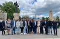 Un grup de deputati PAS au depus flori la monumentul Stefan cel Mare din Balti, cu ocazia a 601 de ani de la fondarea orasului - FOTO