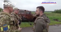 Presedintele Ucrainei, Volodimir Zelenski, in vizita pe linia frontului din regiunea Harikov: "Vreau sa va multumesc fiecaruia dintre voi pentru serviciul vostru" - VIDEO