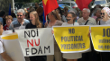 Protest la Curtea de Apel din Chisinau. Sustinatorii PSRM cer eliberarea lui Igor Dodon - FOTO/VIDEO