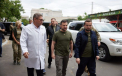 Volodimir Zelenski a facut o vizita in sudul Ucrainei, in orasul Nikolaiev - VIDEO