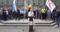 Si-a adus sustinatorii in fata primariei din Balti. Tauber: „Solicitam demisia urgenta si benevola a primarului Nicolae Grigorisin” - VIDEO