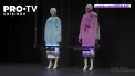 Colectia de haine pentru femei -  isi schimba culoarea in functie de orele zilei si anotimpuri, aparuta la o expozitie din Paris. Vezi cine e designerul  - VIDEO