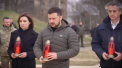 Noi imagini de la Bucea: Maia Sandu impreuna cu Volodimir Zelenski, dar si alti oficiali comemoreaza victimele razboiului din Ucraina la un an de la masacrul din Bucea - VIDEO 