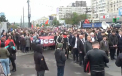 Cu fanfara in fata, partidul SOR si-a organizat propriul mars in capitala, cu ocazia Zilei Victoriei: Au marsaluit prin centrul orasului pana la Complexul Memorial Eternitate, unde au depus flori - VIDEO 