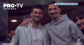  Champions League: Novak Djokovic a fost surprins in tribune alaturi de mai multe legende ale clubului AC Milan - VIDEO