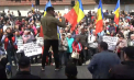 Membrii si simpatizantii partidului SOR au protestat in fata Curtii Constitutionale, in timp ce se examina demersul privind verificarea constitutionalitatii fractiunii SOR - VIDEO 