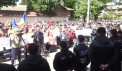 Membrii si simpatizantii partidului SOR au protestat din nou in fata Curtii Constitutionale. Politia anunta ca au fost gasite obiecte interzise la unii participanti - FOTO