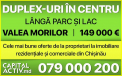 Capital Activ. Oferta exclusiva - duplex in zona parcului Valea Morilor