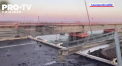 Podul lui Putin, care leaga Crimeea de Rusia peste stramtoarea Kerci, a fost bombardat in aceasta dimineata. Autoritatilor ruse spun ca Ucraina ar fi lovit un pilon al structurii - VIDEO