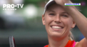 Caroline Wozniacki s-a intors cu victorie pe terenul de tenis dupa trei ani de pauza - VIDEO