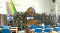 Armata israeliana a ocupat cladirea Parlamentului din Gaza si s-a pozat cu steaguri israeliene | FOTO

