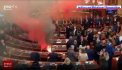 Incendiu in Parlamentul Albaniei. Opozitia a aprins fumigene pentru a bloca o lege - VIDEO