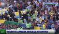 Violente la meciul Brazilia - Argentina. Fortele de ordine i-au batut pe fanii argentinieni - VIDEO