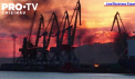 Nava ruseasca suspectata ca transporta drone iraniene, distrusa de Ucraina in Marea Neagra - VIDEO