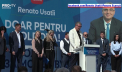 Pe o scenă instalată în fața monumentului lui Mihai Eminescu din orașul Fălești, în prezența mai multor susținători, Renato Usatîi s-a lansat în campania electorală pentru prezidențiale - VIDEO
